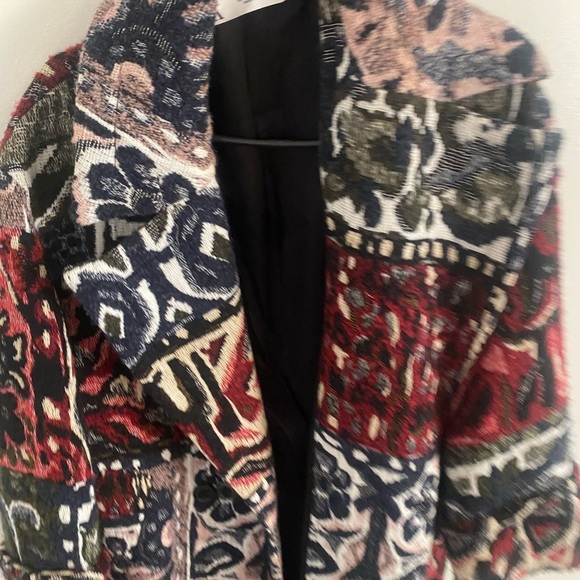 Zara jacquard jacket coat - Picture 2 of 7